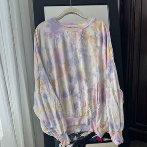 Young Fabulous & Broke Pastel Tie-Dye Crew Neck Sweatshirt